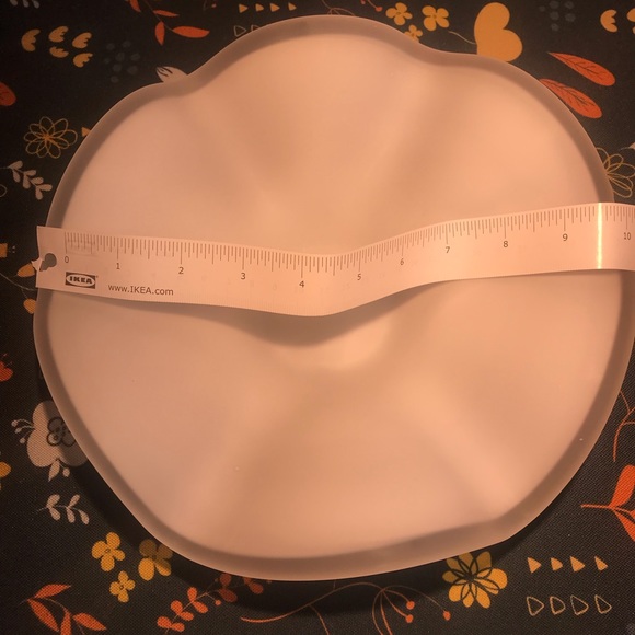 WHITE MATE GLASS WAVY VASE BOWL Plate Vase Flower Shaped 9.5”  MILKY VINTAGE? - Picture 13 of 16